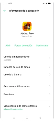 Pulsa Uso de almacenamiento. Pulsa Uso de almacenamiento.