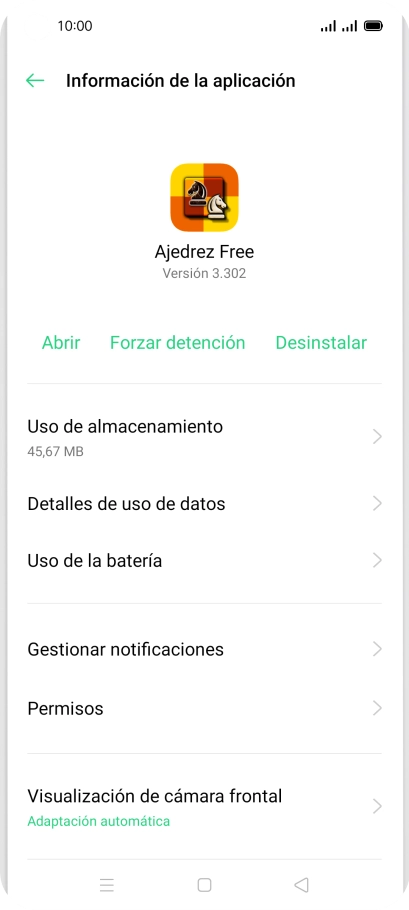 Pulsa Uso de almacenamiento. Pulsa Uso de almacenamiento.