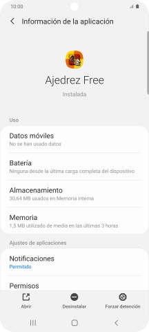 Pulsa Almacenamiento.