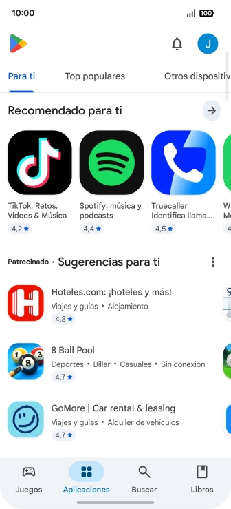 Pulsa el icono de perfil. Pulsa el icono de perfil.