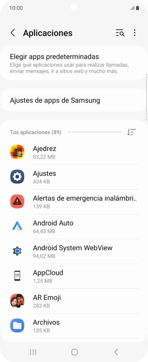 Pulsa la app deseada. Pulsa la app deseada.