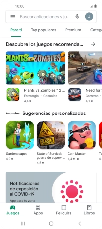 Pulsa en el campo de búsqueda.
