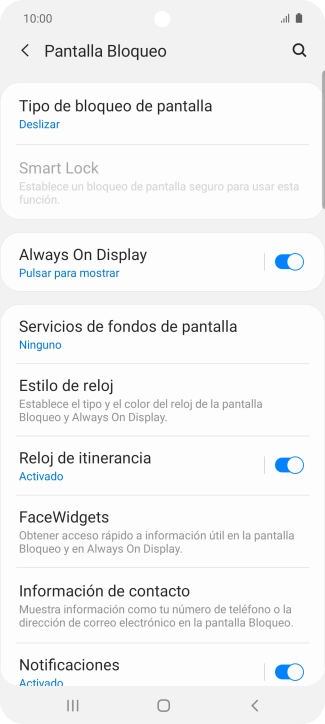 Pulsa Tipo de bloqueo de pantalla. Pulsa Tipo de bloqueo de pantalla.