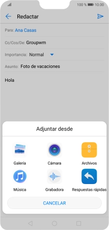 Pulsa Archivos y desplázate a la carpeta deseada. Pulsa Archivos y desplázate a la carpeta deseada.