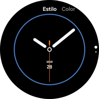 Desliza el dedo por la pantalla para cambiar entre los distintos tipos de diseño. Desliza el dedo por la pantalla para cambiar entre los distintos tipos de diseño.