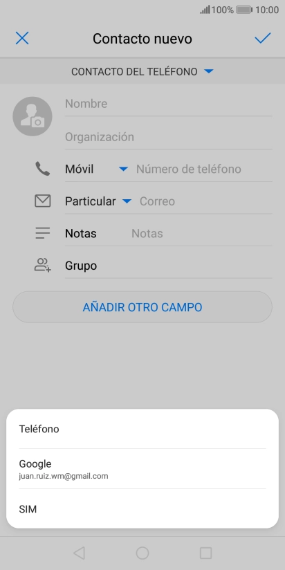 Pulsa Teléfono.