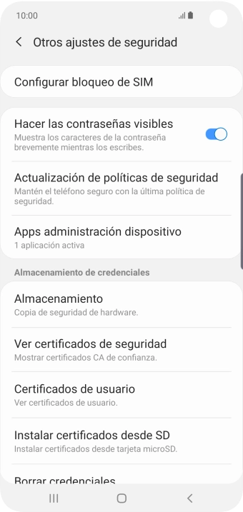 Pulsa Configurar bloqueo de SIM. Pulsa Configurar bloqueo de SIM.