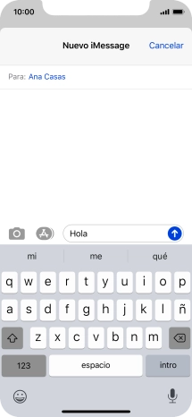 Pulsa el icono de enviar. Pulsa el icono de enviar.