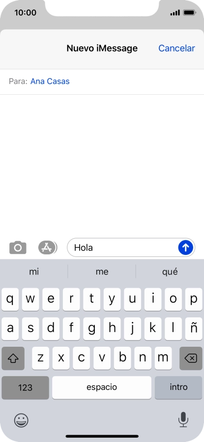 Pulsa el icono de enviar. Pulsa el icono de enviar.