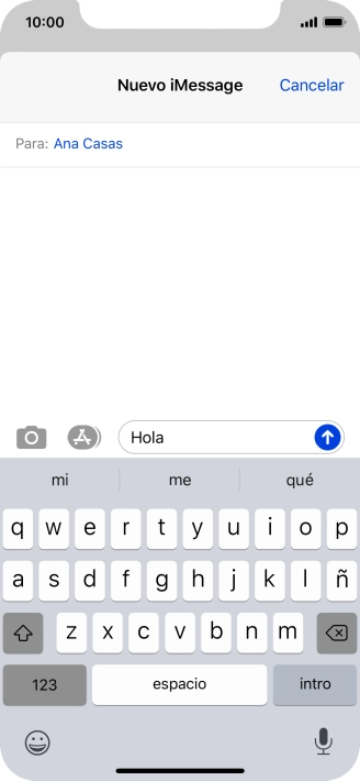 Pulsa el icono de enviar. Pulsa el icono de enviar.