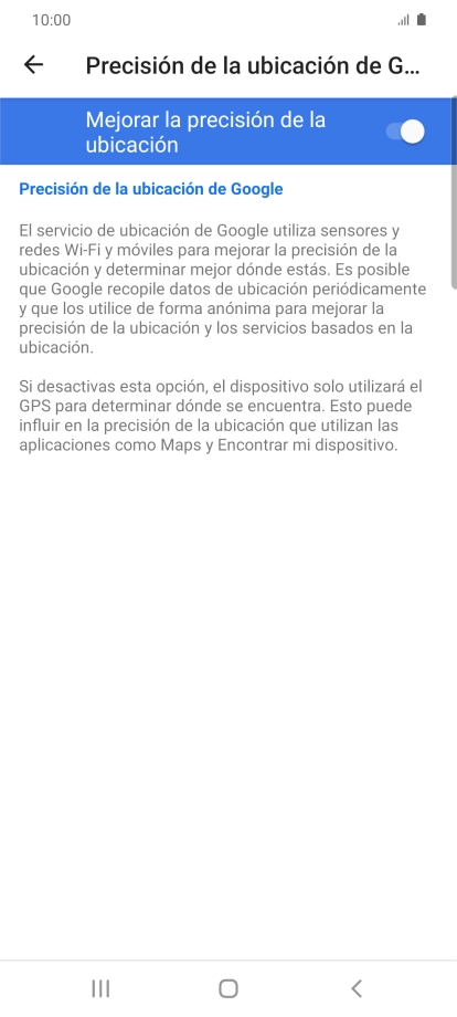 Pulsa el indicador junto a 