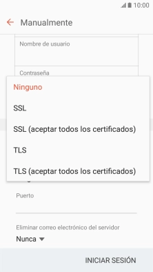 Pulsa Ninguno para desactivar la función.