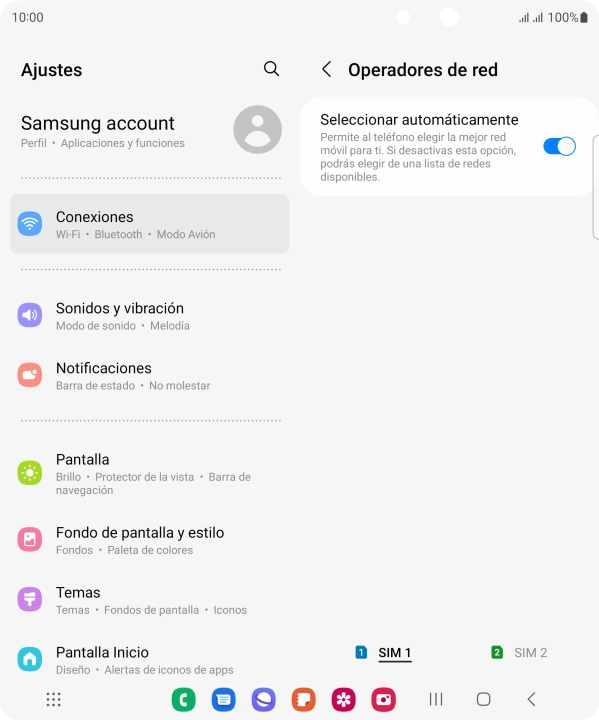 Pulsa la tarjeta SIM deseada. Pulsa la tarjeta SIM deseada.