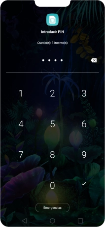 Si lo solicita el teléfono, introduce el código PIN y pulsa el icono de aceptar. Si lo solicita el teléfono, introduce el código PIN y pulsa el icono de aceptar.