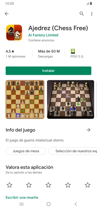 Pulsa Instalar y sigue las indicaciones de la pantalla para instalar la app.