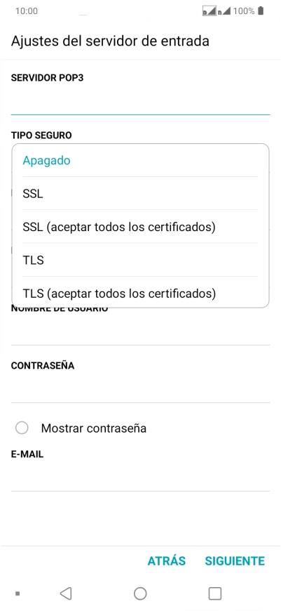 Pulsa Apagado para desactivar la función. Pulsa Apagado para desactivar la función.