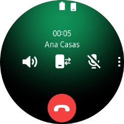 Pulsa el icono de finalizar llamada. Pulsa el icono de finalizar llamada.