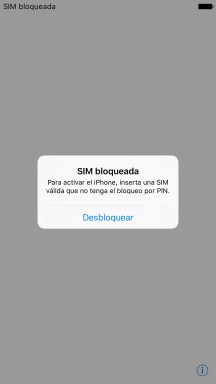 Si la tarjeta SIM no está desbloqueada, pulsa Desbloquear. Si la tarjeta SIM no está desbloqueada, pulsa Desbloquear.