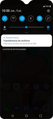 Pulsa Pulse para cambiar las opciones de USB. Pulsa Pulse para cambiar las opciones de USB.