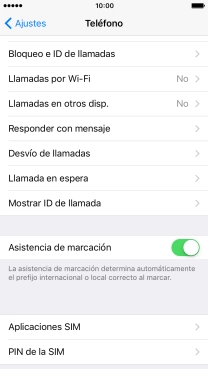 Pulsa PIN de la SIM.