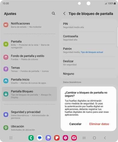 Pulsa Eliminar datos. Pulsa Eliminar datos.