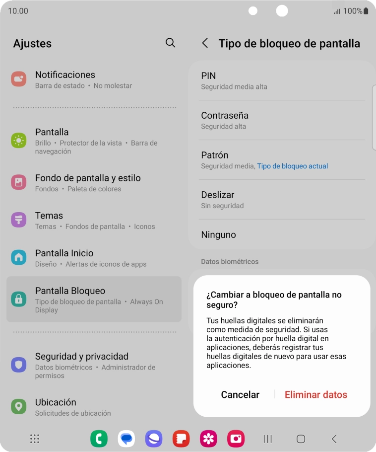 Pulsa Eliminar datos. Pulsa Eliminar datos.