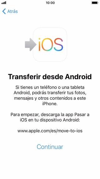 Para transferir contenido a tu teléfono, tienes que haber instalado la app Para transferir contenido a tu teléfono, tienes que haber instalado la app