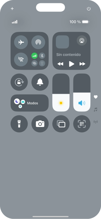 Pulsa el icono de modo de sonido para activar o desactivar el modo silencioso.
