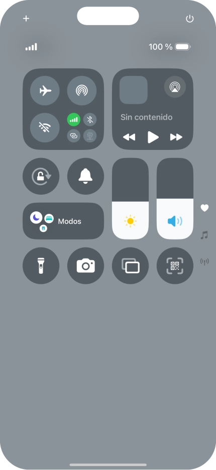 Pulsa el icono de modo de sonido para activar o desactivar el modo silencioso.