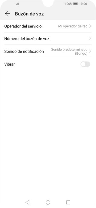 Pulsa Número del buzón de voz. Pulsa Número del buzón de voz.