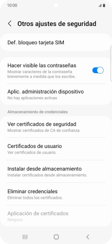 Pulsa Def. bloqueo tarjeta SIM. Pulsa Def. bloqueo tarjeta SIM.