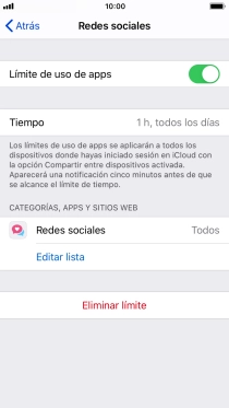 Pulsa Eliminar límite. Pulsa Eliminar límite.