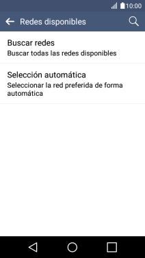 Si quieres seleccionar la red de forma automática, pulsa Selección automática.