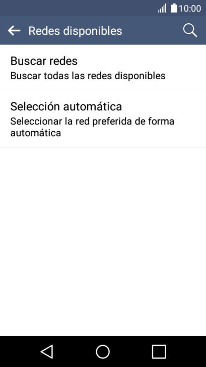Si quieres seleccionar la red de forma automática, pulsa Selección automática.