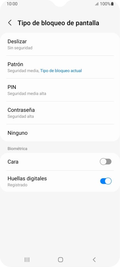Pulsa Ninguno.