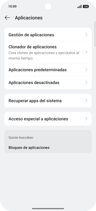 Pulsa Gestión de aplicaciones. Pulsa Gestión de aplicaciones.