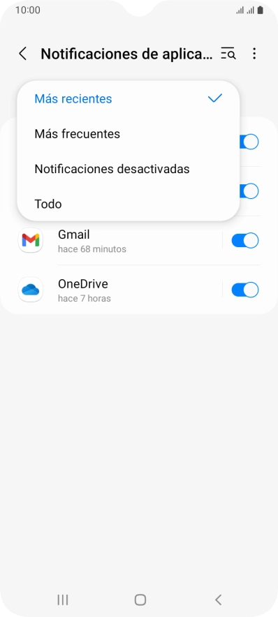 Pulsa el ajuste deseado.