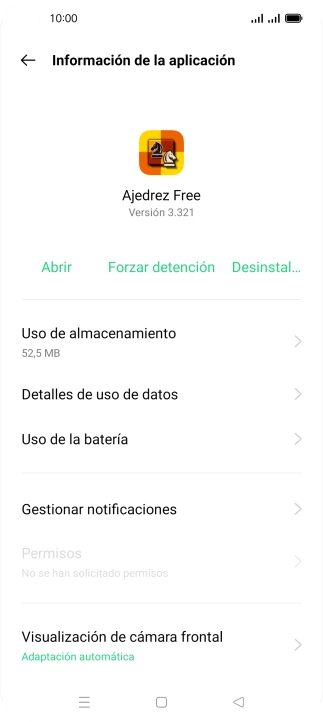Pulsa Uso de almacenamiento. Pulsa Uso de almacenamiento.