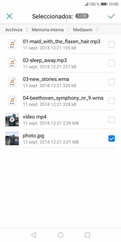 Pulsa el icono de aceptar. Pulsa el icono de aceptar.