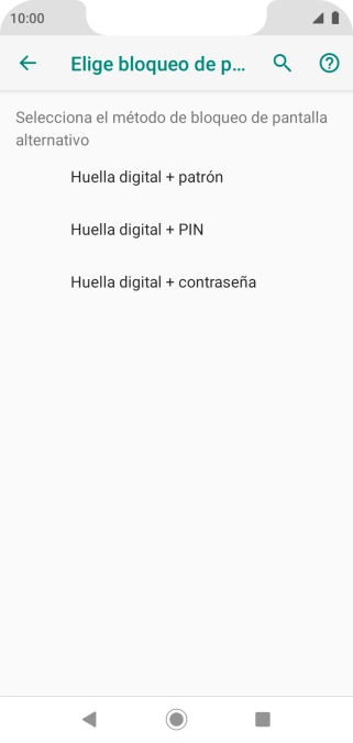 Pulsa el código de seguridad deseado y sigue las indicaciones de la pantalla para crear un código de seguridad del teléfono adicional. Pulsa el código de seguridad deseado y sigue las indicaciones de la pantalla para crear un código de seguridad del teléfono adicional.