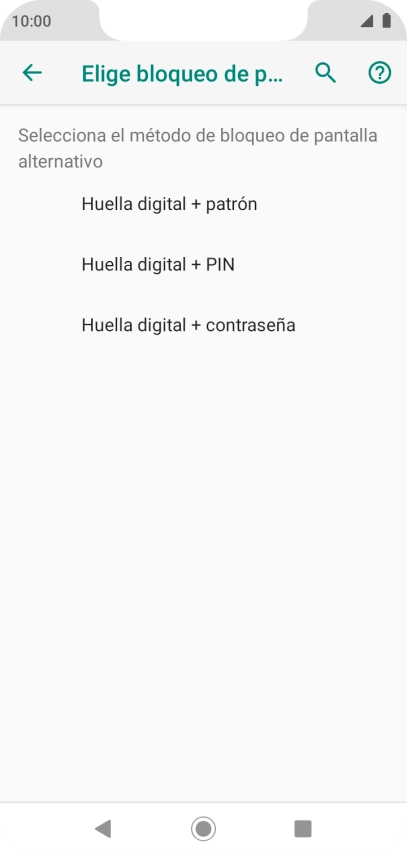 Pulsa el código de seguridad deseado y sigue las indicaciones de la pantalla para crear un código de seguridad del teléfono adicional. Pulsa el código de seguridad deseado y sigue las indicaciones de la pantalla para crear un código de seguridad del teléfono adicional.