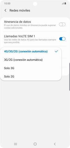 Pulsa el tipo de red deseado. Pulsa el tipo de red deseado.