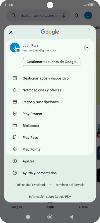 Pulsa Gestionar apps y dispositivo.