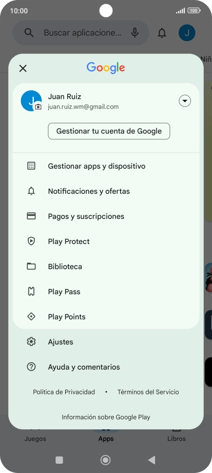 Pulsa Gestionar apps y dispositivo.