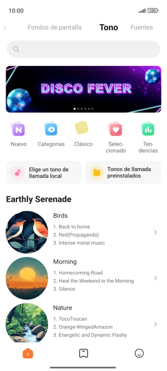 Si deseas seleccionar un timbre de llamada que no sea un timbre de llamada predeterminado, pulsa Elige un tono de llamada local y sigue las indicaciones de la pantalla para seleccionar la melodía deseada. Si deseas seleccionar un timbre de llamada que no sea un timbre de llamada predeterminado, pulsa Elige un tono de llamada local y sigue las indicaciones de la pantalla para seleccionar la melodía deseada.