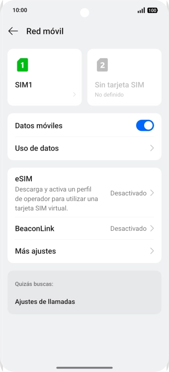 Pulsa Uso de datos.
