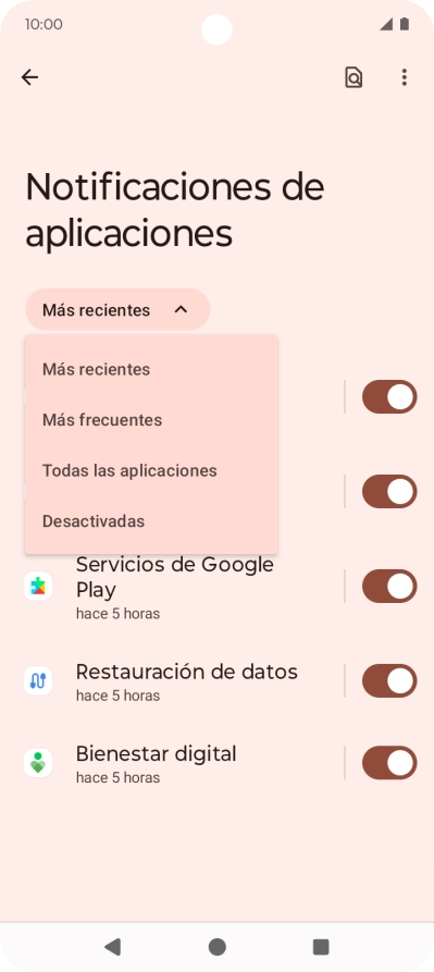 Pulsa Todas las aplicaciones. Pulsa Todas las aplicaciones.