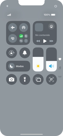 Pulsa el icono de modo de avión para activar o desactivar la función.