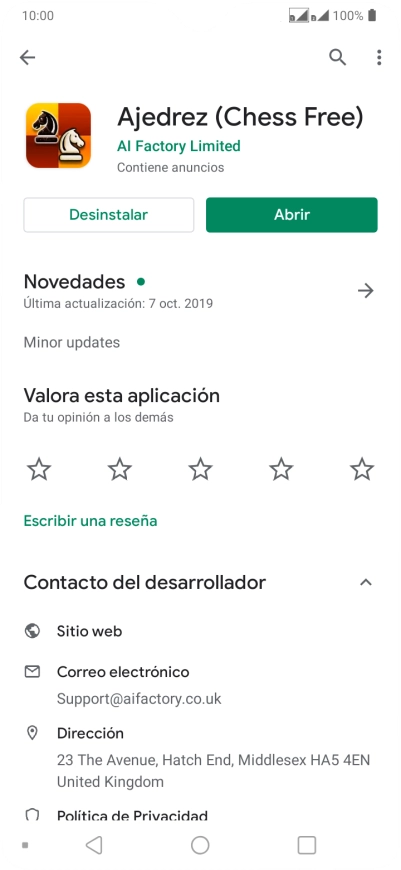 Pulsa Desinstalar.