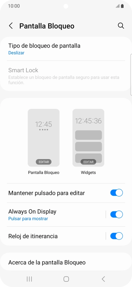 Pulsa Tipo de bloqueo de pantalla. Pulsa Tipo de bloqueo de pantalla.